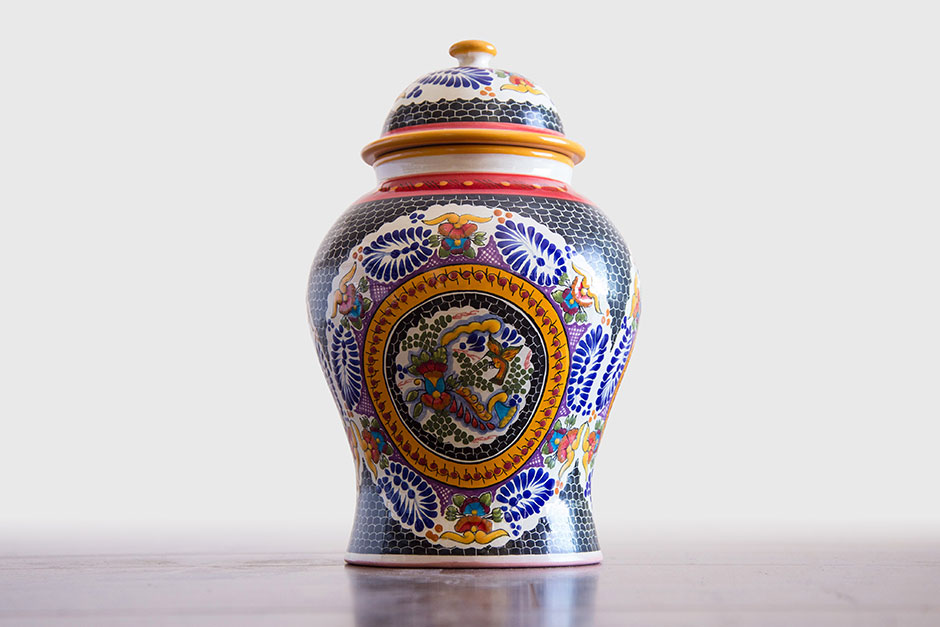 Artist Painting a Talavera Planter