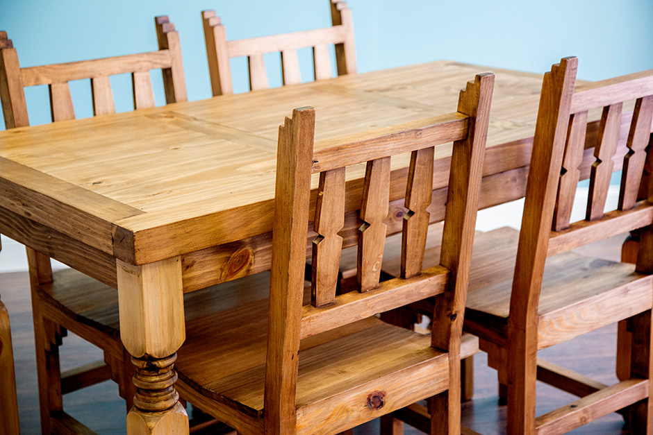 Rustic Pine Table and Chairs
