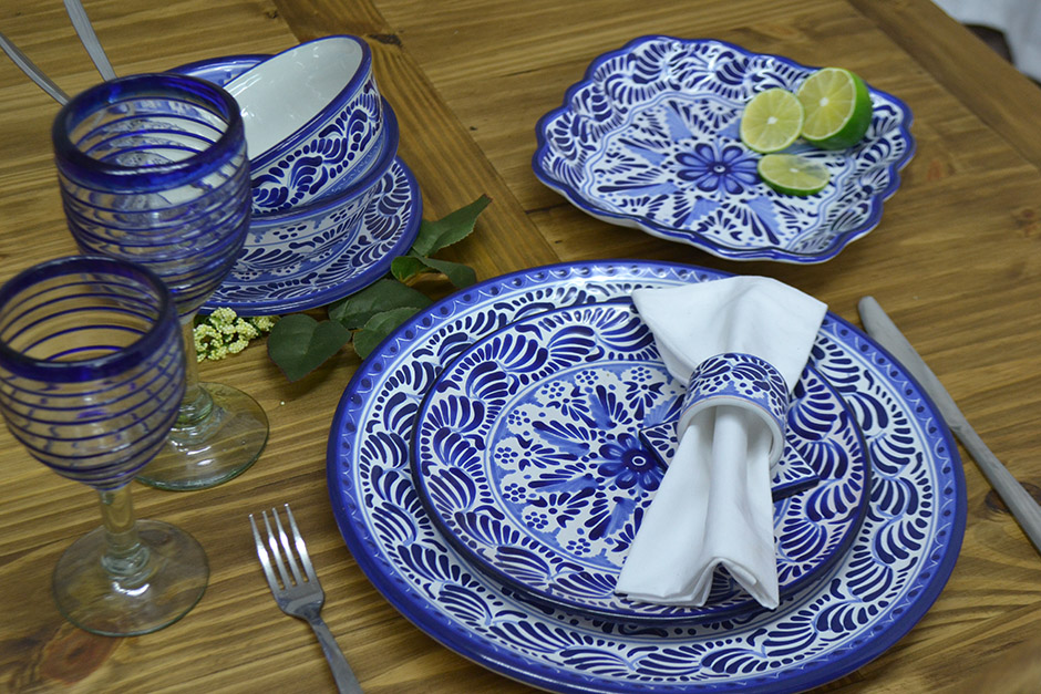 Talavera Plates, Bowls and Serving Plate
