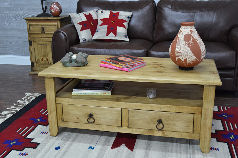 Rustic Pine Coffee Table 