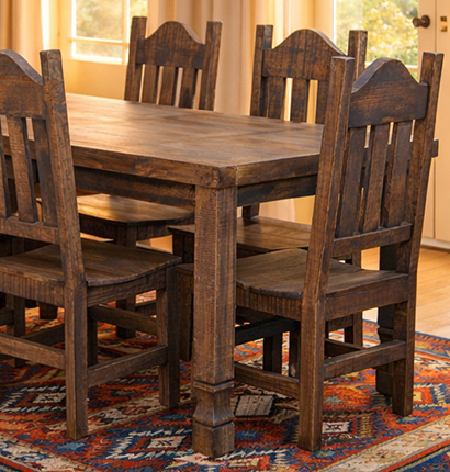 Rustic Ranch Dining Room Sets