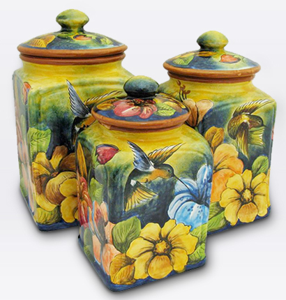 Majolica Kitchen Canisters