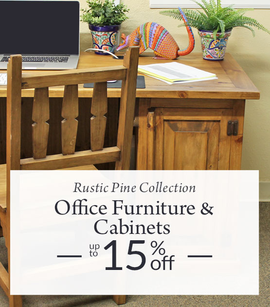 Up to 15% Off Rustic Office & Cabinets