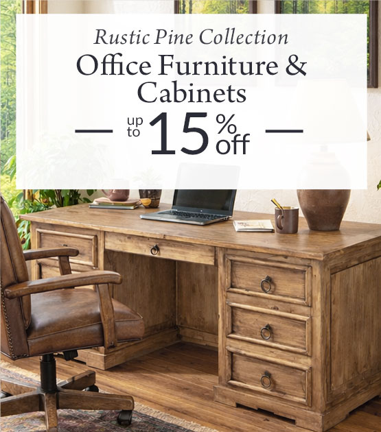 Up to 15% Off Rustic Office & Cabinets