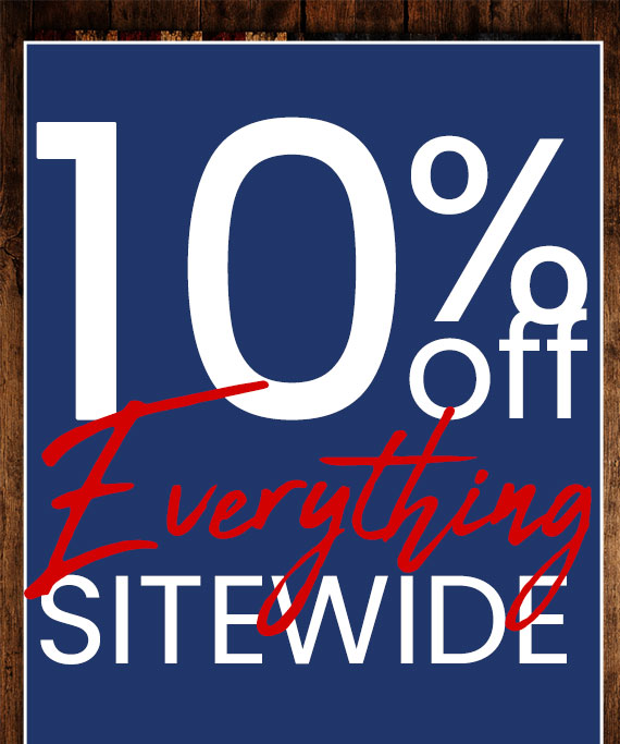 Red, White, and YOU - 10% off everything sitewide!
