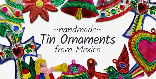 Handmade Tin Ornaments From Mexico