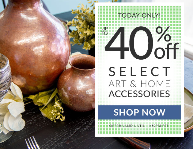 Up to 40% Off Select Art & Home Accessories