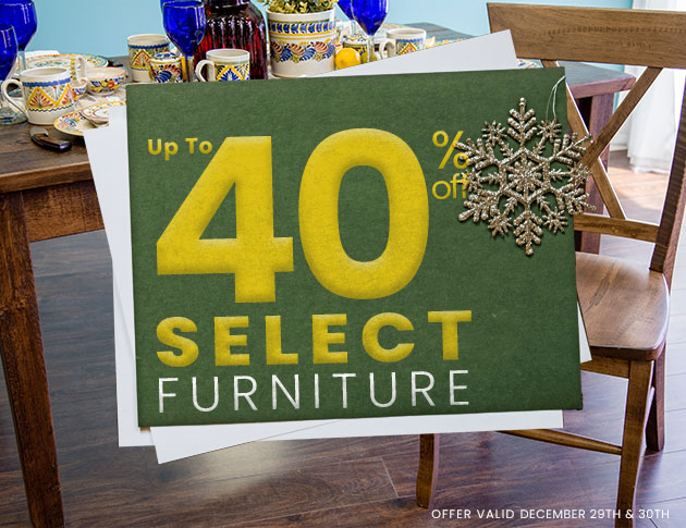 Up to 40% Off Select Furniture