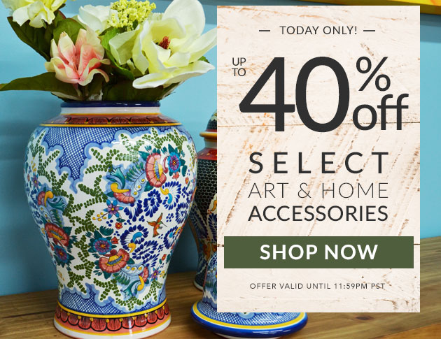 Up to 40% Off Select Art & Home Accessories