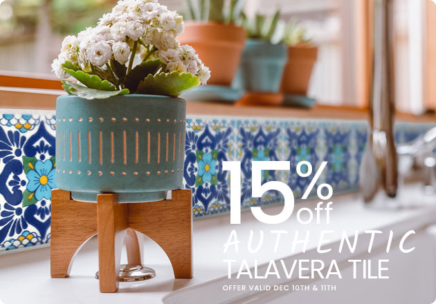 15% Off Authentic Talavera Tile