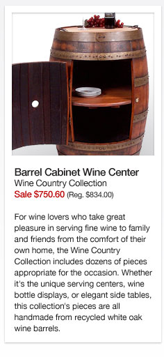 Barrel Cabinet Wine Center