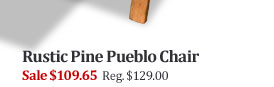 Rustic Pine Pueblo Chair