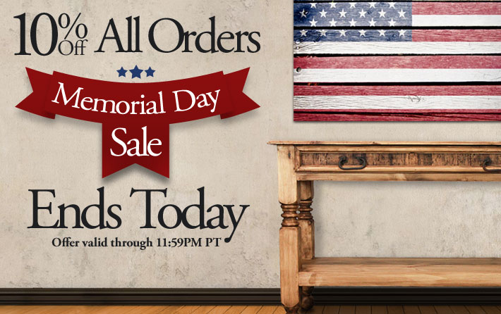 Memorial Day Sale Ends Today