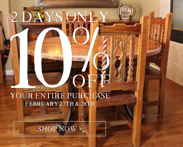 2 Day Sale - 10% Off Your Entire Purchase