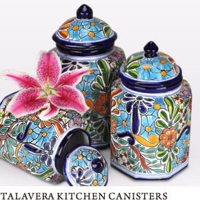 Talavera Kitchen Canisters