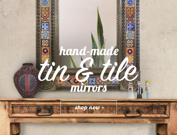 Hand-Made Tin and Tile Mirrors