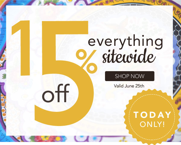 Today Only - 15% Off Everything Sitewide