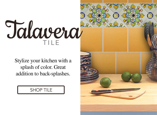 Talavera Tile - Stylize your kitchen with a splash of color. Great addition to back-splashes.