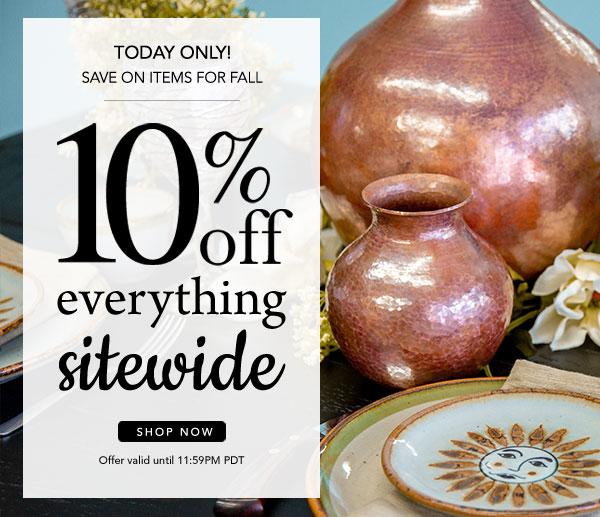Today Only - Save on All Items for Fall