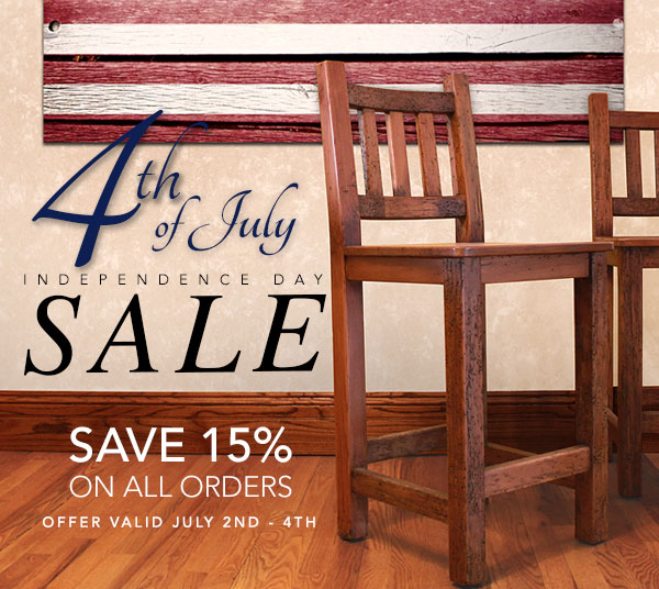 4th of July Sale - 15% Off Everything Sitewide