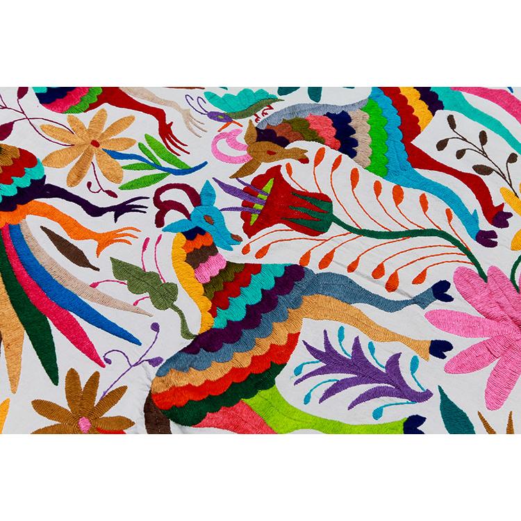 Bordados Otomi Tapestries - Pavos SilvestresFino Otomi Tablecloth - BOR18