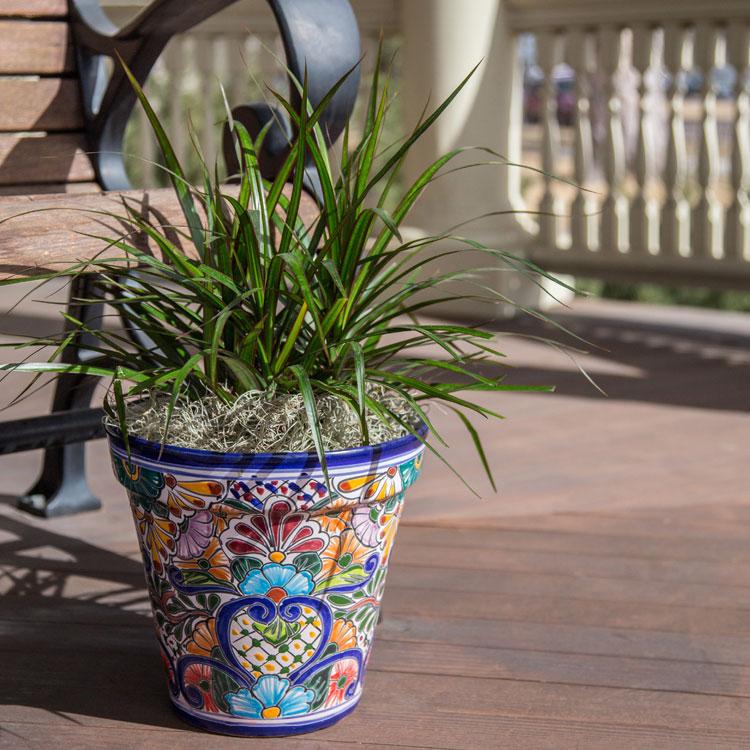 Mexican Planters Outdoor Large Talavera Pots La Fuente Imports