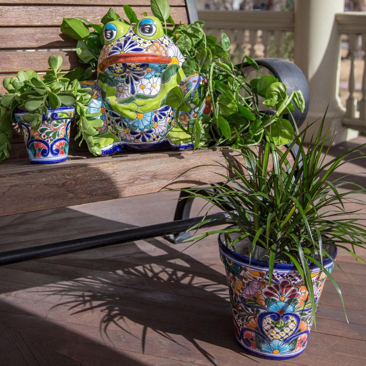 Mexican Planters Outdoor Large Talavera Pots La Fuente Imports