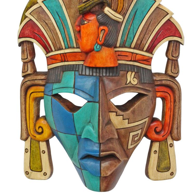Carved Masks - Mayan Mask:Iguana Headdress - WM018