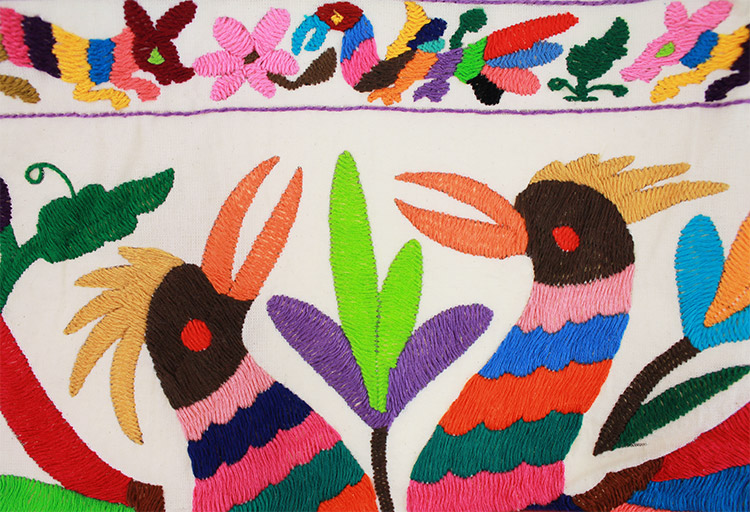 Bordados Otomi Tapestries - Flora & FaunaOtomi Handbags - BOR29