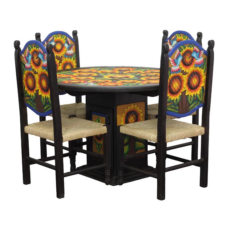 Sunflower Dining Set - Woven Seats