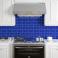Kitchen Backsplash with Cobalt Blue Talavera Tile