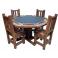 Poker Table in Barnwood Dark