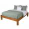 Queen Platform Bed - Honey Pine