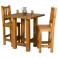 Pub Stools w/ Pub Table in Honey Pine