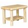 End Table w/ Shelf in Clear Finish