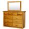 10-Drawer Dresser w/ Mirror in Honey Finish