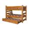 Twin/Twin in Honey Pine w/ Trundle Open.