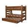 Twin/Twin in Barnwood Dark w/ Trundle Open
