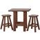 Pub Table w/ Bar Stools in Barnwood Dark
