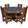 Dining Chairs w/ Poker Table in Barnwood Dark