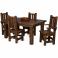 Dining Table w/ Chairs in Barnwood Dark