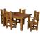 Dining Table Set in Honey Pine