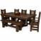 Trestle Table w/ Chairs in Barnwood Dark