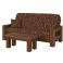 Futon w/ Coffee Table in Barnwood Dark