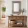 Blacksmiths Mirror with Rustic Pine Collection Two-Drawer Console Table