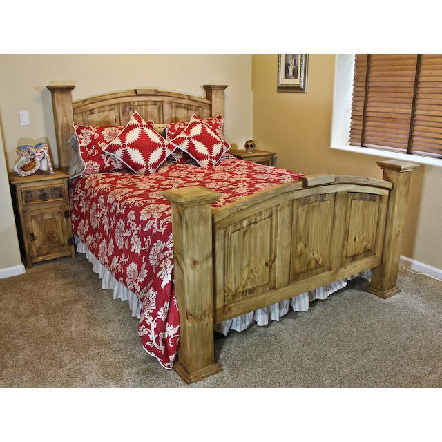 Pine King Size Bed Frame Mexican, Rustic Pine King Size Bed