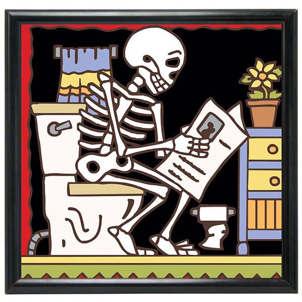 Day of the Dead Ceramic Tile with Anodized Aluminum Frame