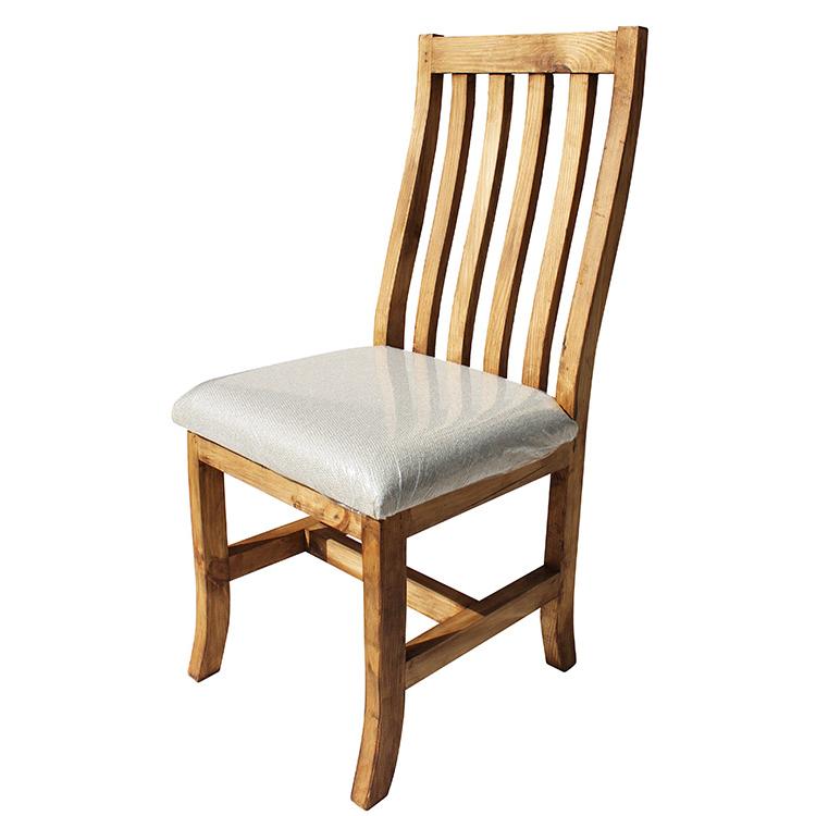 Mexican Rustic Pine Keko Chair with Cushion