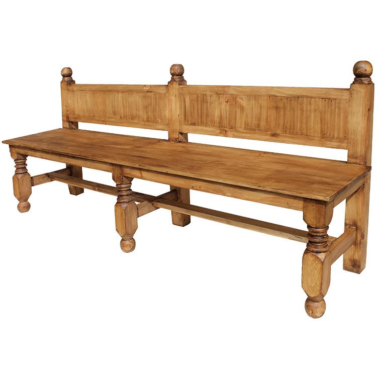 Mexican Rustic Pine Lyon Double Bench