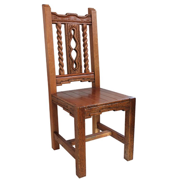 Southwestern Rustic California Chair with Light Brown Finish
